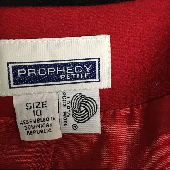 Prophecy VTG Red Blazer Size 10P - Picture 11 of 11